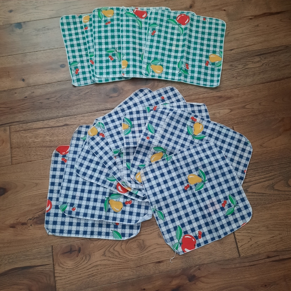 Cute Fabric Napkins Picnic Style Print